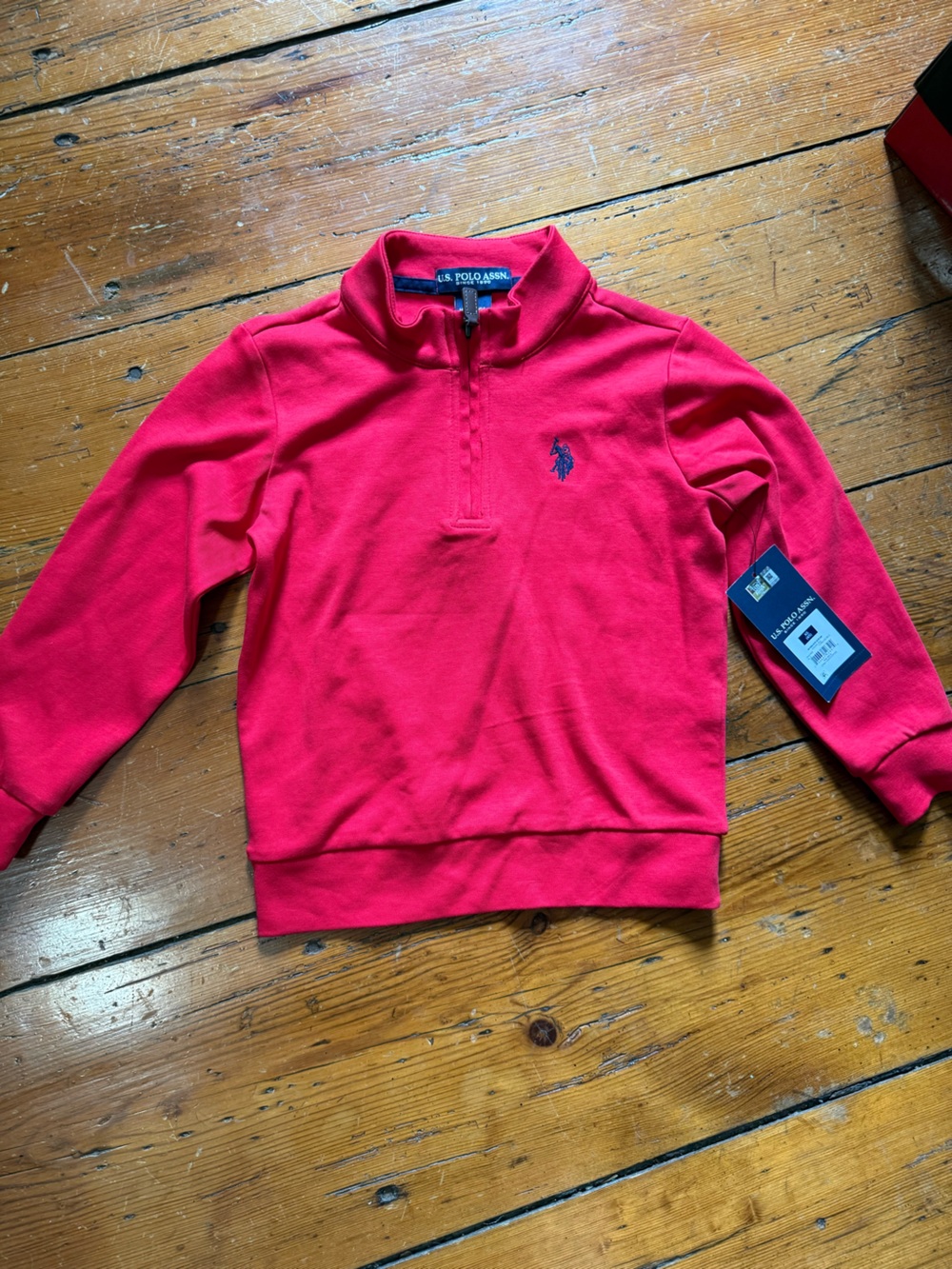 U.S. Polo Assn. Red Half-Zip Pullover Sweatshirt